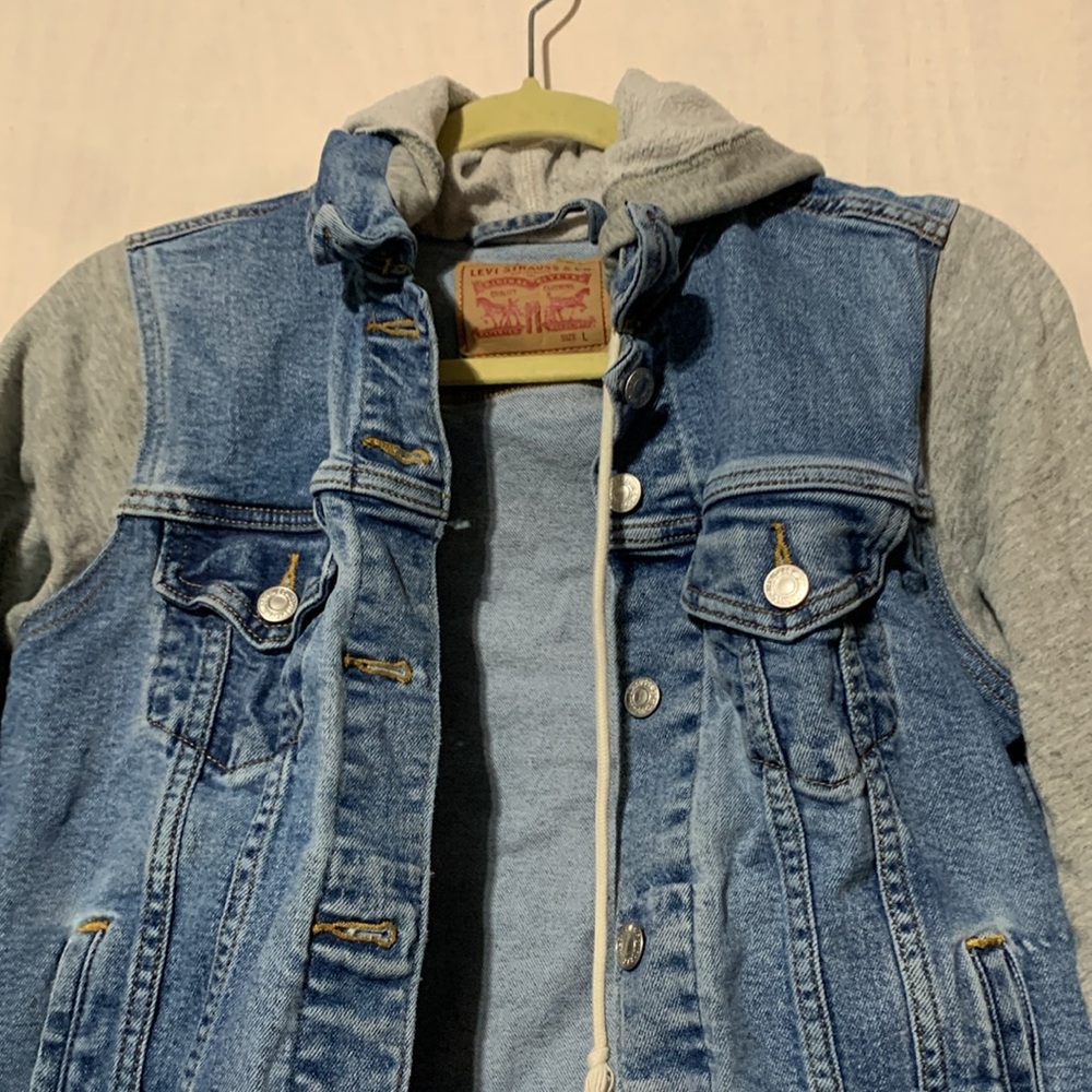 Levi's Blue and Gray Jean Jacket - Picture 3 of 6